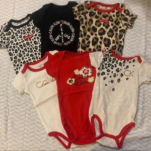 7 Calvin Klein Onesie cheetah bundle